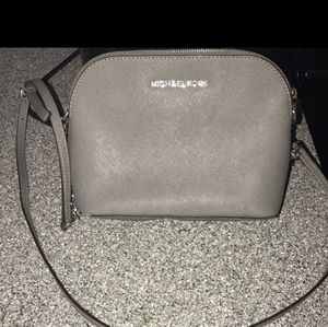 Michael kors small grey shoulder purse